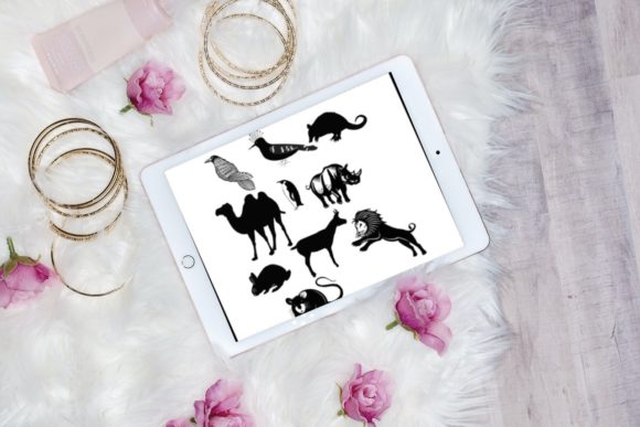 10 Beautiful Animal Brush Stamps V 25