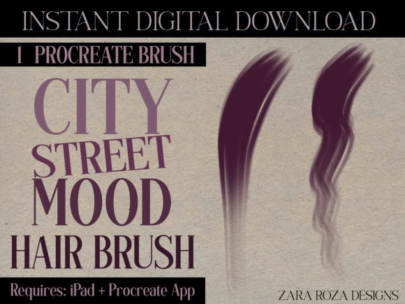 City Street Mood Procreate Hair Brush