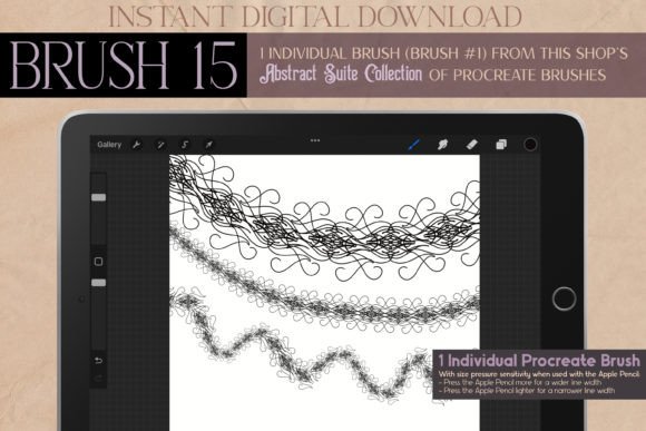 Elevate Your Digital Art with Procreate Brush 15 - Abstract Suite