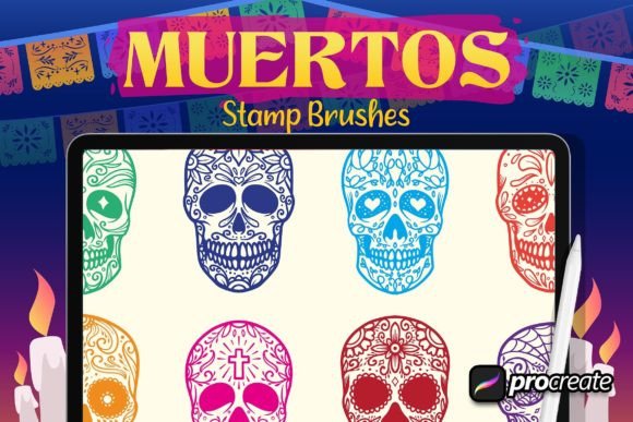 Evaluating the Muertos Skull Stamp Brush for Digital Design Workflows