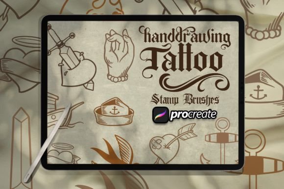 Hand Drawing Tattoos Brush Stamp: A Practical Guide for Vintage Design Projects