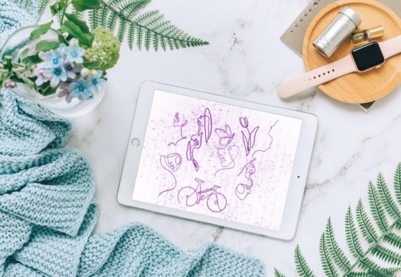 Line Art Love Procreate V 47: Elevating Your Digital Art with Modern Abstract Shapes