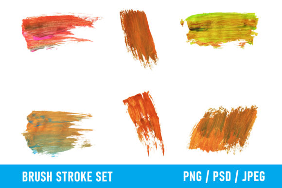 Mixed Color Grunge Brush Strokes