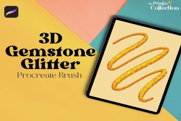 Procreate 3D Glitter Gemstone Brush