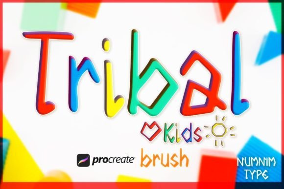 Procreate Brush Tribal Kids Alphabet a-Z: Elevating Digital Lettering with Hand-Drawn Charm