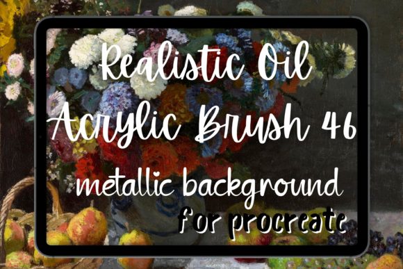 Procreate Oil Brush Metallic Background