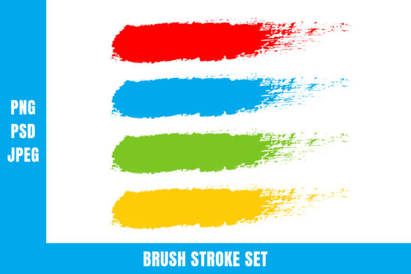 Strategic Visual Impact: Leveraging the Colorful Brush Stroke Set and Grunge Stroke for Brand Differentiation